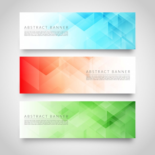 Modern Abstract Geometric Banners template