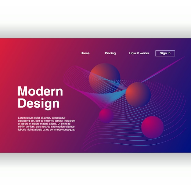 modern abstract geometric design background for landing page