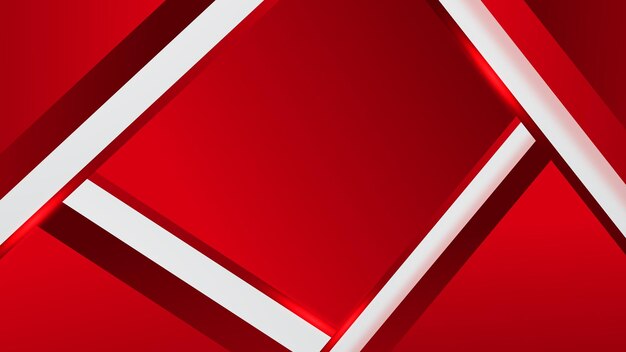 Modern abstract geometric red white background premium vector
