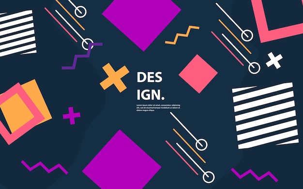 Modern abstract geometric shape background vector