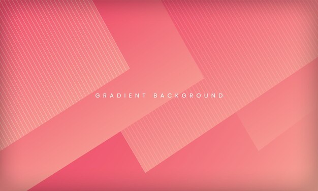 Modern abstract gradient pink peach background minimal geometric template design