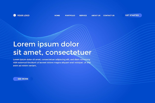modern abstract landing page template