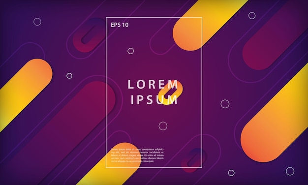 Modern abstract minimal purple and orange gradient geometric shape background