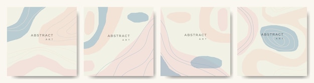 modern abstract vector backgroundsminimal trendy style various shapes set up design templates good