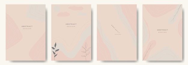 modern abstract vector backgroundsminimal trendy style various shapes set up design templates