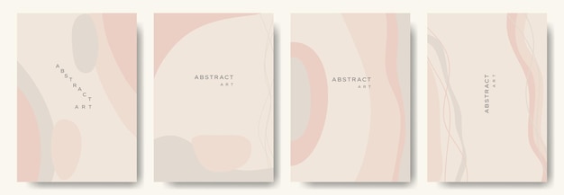 modern abstract vector backgroundsminimal trendy style various shapes set up design templates