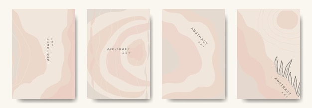 modern abstract vector backgroundsminimal trendy style various shapes set up design templates
