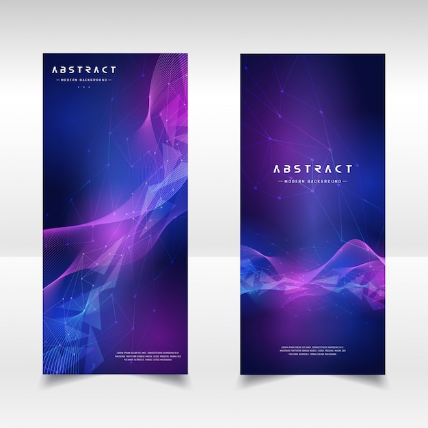 Modern Abstract Wave Gradient vertical Background for rollup