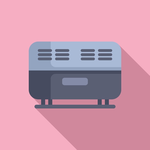 Modern air conditioner icon on pink background