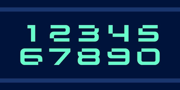 modern alphabet with numbers simple square letters of rough shapesultra bold font in modern brutal