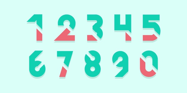 modern alphabet with numbers simple square letters of rough shapesultra bold font in modern brutal