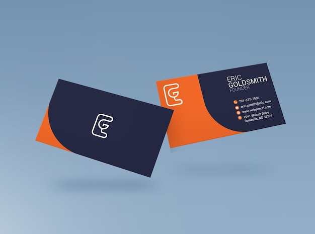 modern and clean professional business card template