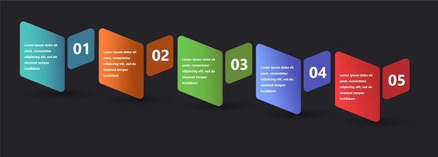 Modern and creative infographics made in the form of a vector template Bright colors and abstract design elements are used For use in presentations web design and reports Simple and clear