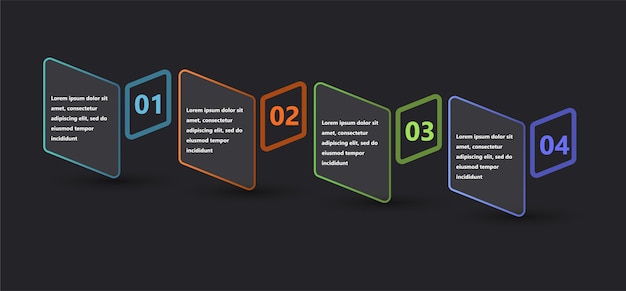 Modern and creative infographics made in the form of a vector template Bright colors and abstract design elements are used For use in presentations web design and reports Simple and clear