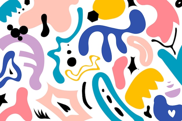 Modern backgrounds with abstract elements and dynamic shapes Compositions of colored spots Vector illustration Template for design and creative ideas
