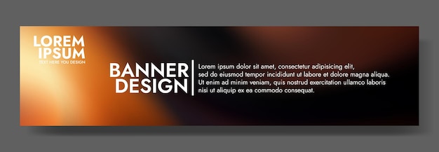 Modern banner design with a fiery gold background