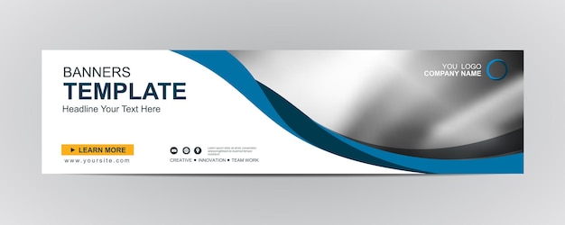 Modern Banners Template with Headline and Learn More Button
