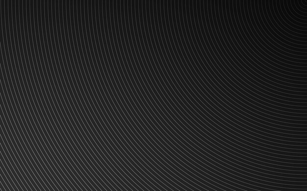 Modern black abstract background the look of stainless steel circular lines on a black background