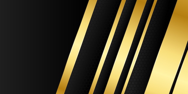 modern black and gold 3d abstract background with light decoration and metal texture pattern