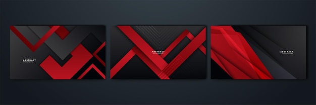 Modern black and red abstract background Abstract background with modern contrast color for presentation design flyer social media web tech banner Vector graphic design pattern web template