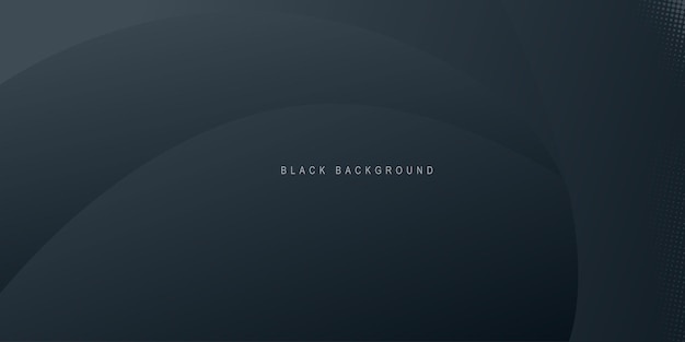 Modern black wavy papercut background with dynamic shape