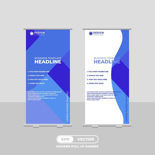 Modern Blue Roll Up Banner