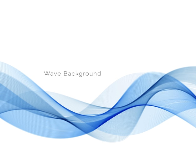 Modern blue wave design background