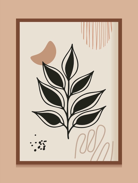 Modern boho abstract trendy background design