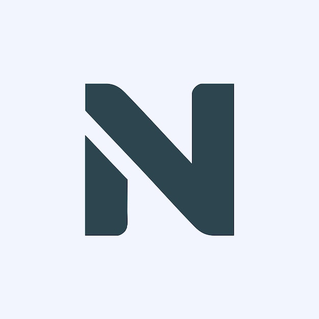 Modern bold letter N logo design