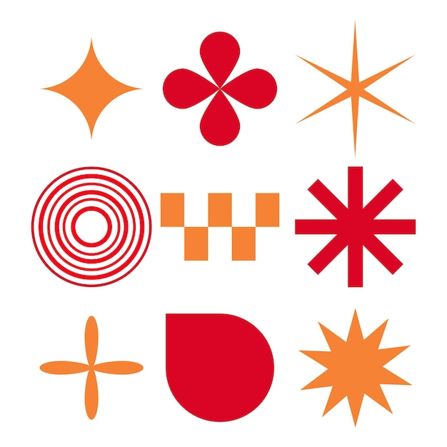 Modern Bold Swiss Elements Vector Illustration