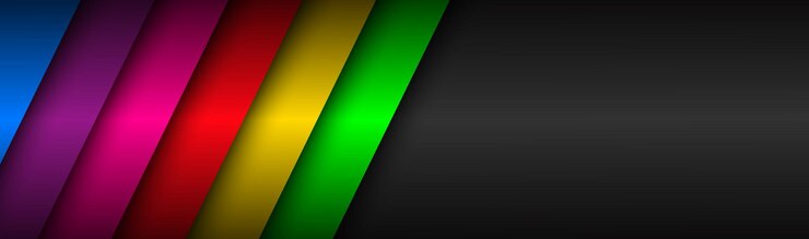 Vektör modern bright colored vector header vibrant overlap stripes with blank space for your logo