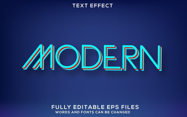 Modern bright text effect type text style effect