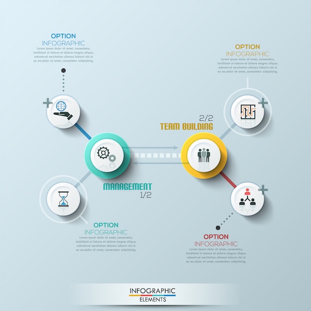 Modern business circle style options banner 