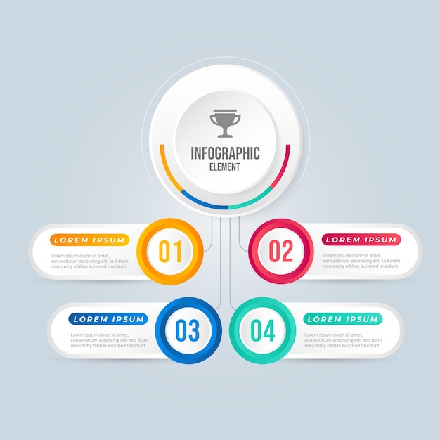 modern business infographic Hierarchical steps banner template