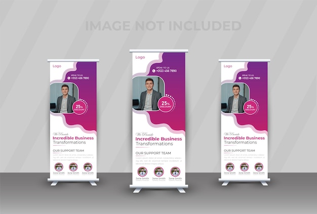 Modern business roll up banner