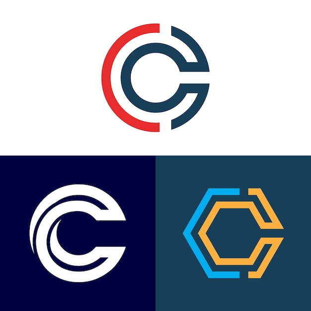 modern c logo design