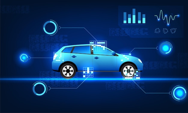 Modern car technology can control the operation and check the condition of the car