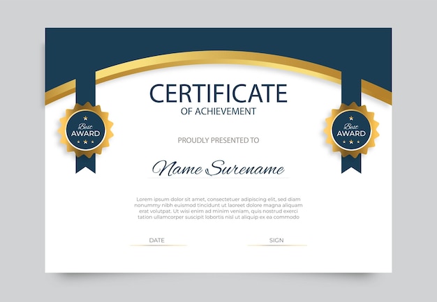 modern certificates