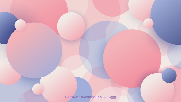 Modern circle gradient overlap on colorful background Abstract geometric shape design