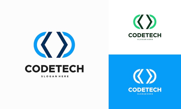 modern coding logo designs concept vector, programmer technology logo icon vector