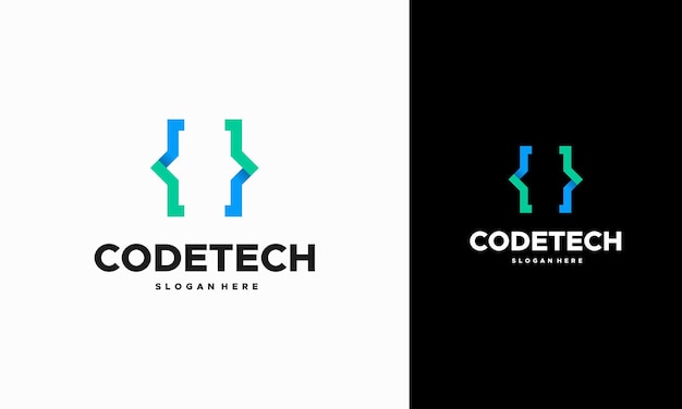 modern coding logo designs concept vector, programmer technology logo icon vector