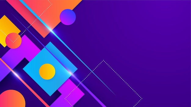 Modern colorful abstract background with geometric shapes lines and waves