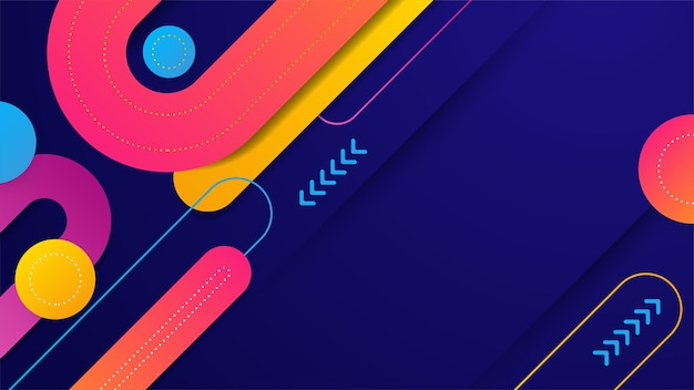 modern colorful abstract background with geometric shapes lines and waves