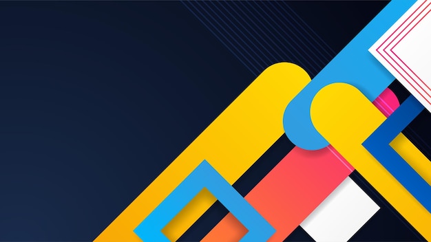 Modern colorful abstract background with geometric shapes lines and waves