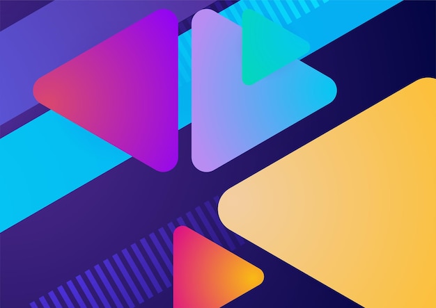 Modern colorful blue abstract geometric background Tech with square triangle circle and geometric shapes Vector abstract graphic design banner pattern background template