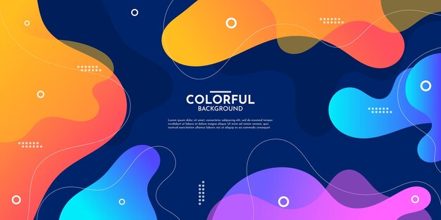 Modern colorful flow poster Wave Liquid shape color background