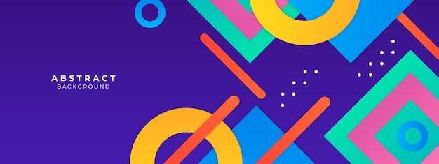 Modern colorful geometric shapes 3d abstract technology background Vector abstract graphic design banner pattern presentation background web template