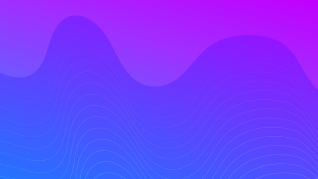 Modern colorful gradient background with wave lines