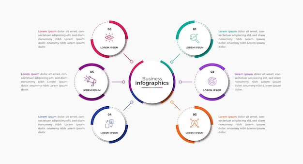 Modern colorful infographic template for presentation