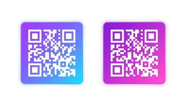 Modern colorful qr code sticker identification tracking code serial number product id with digital